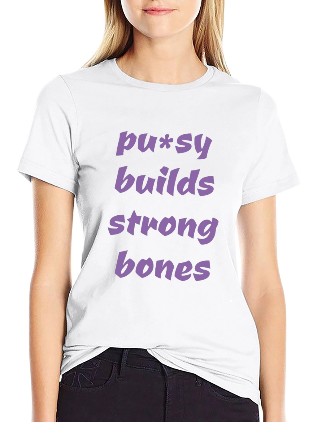 Pussy Builds Strong Bones Graphic Tee