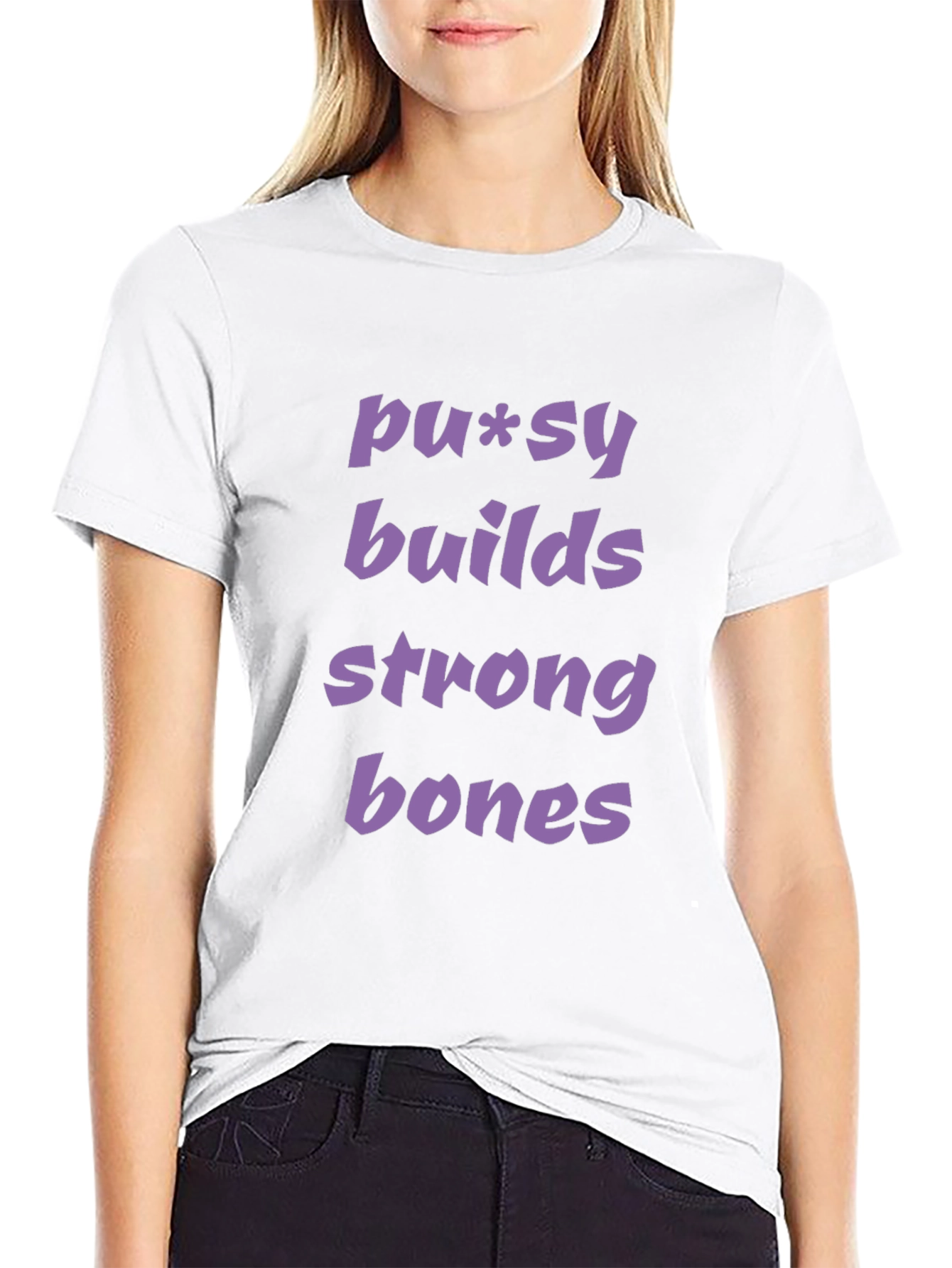 Pussy Builds Strong Bones Graphic Tee