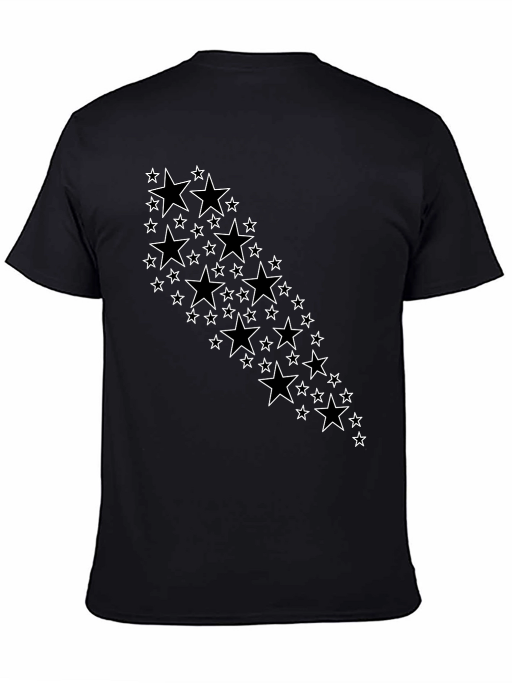 Stylish Black T-Shirt with Star Design