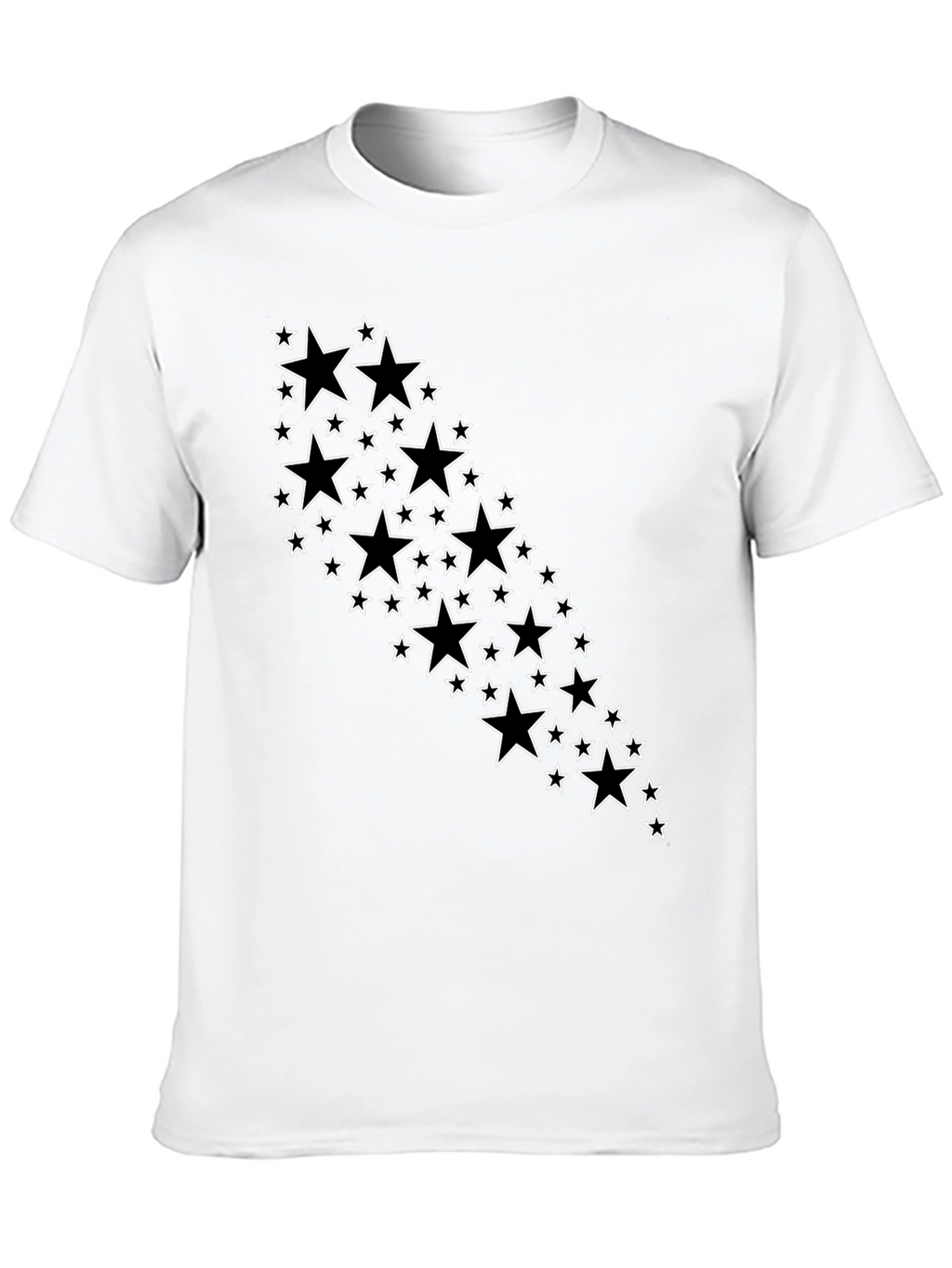 Stylish Black T-Shirt with Star Design