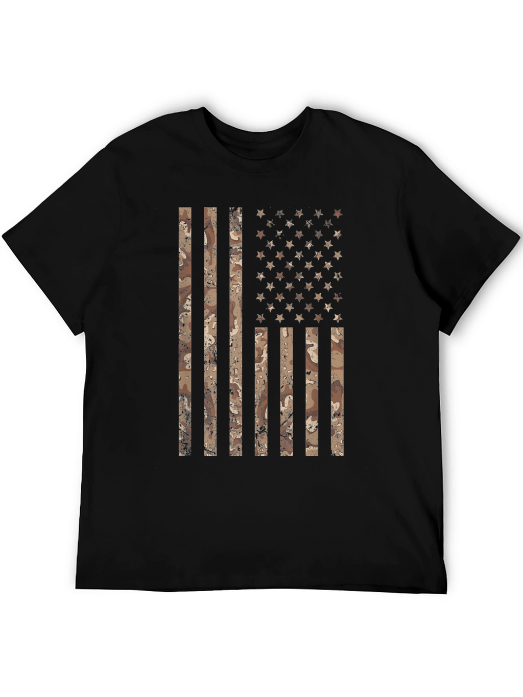 Camouflage American Flag Graphic T-Shirt