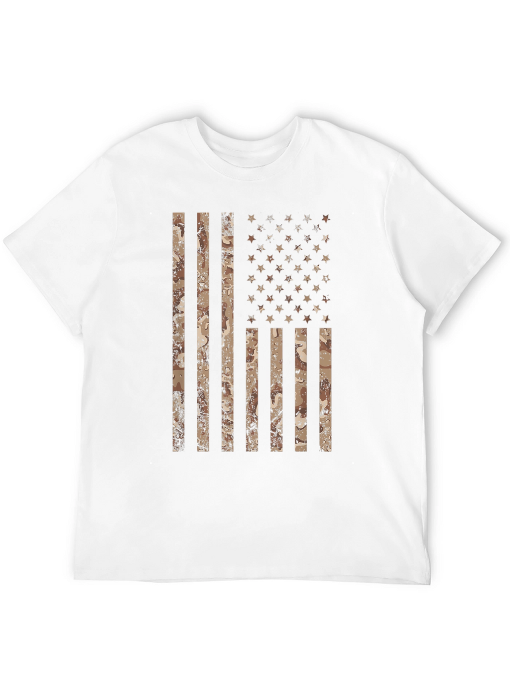Camouflage American Flag Graphic T-Shirt