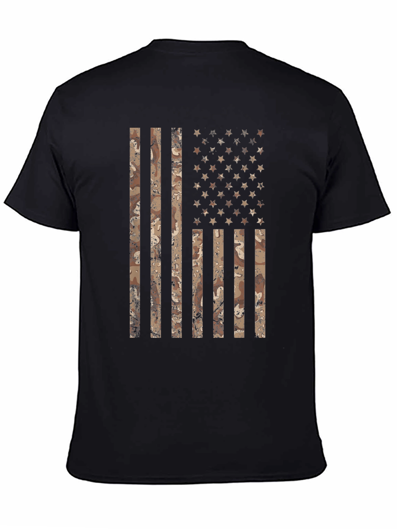 Camouflage American Flag Graphic T-Shirt