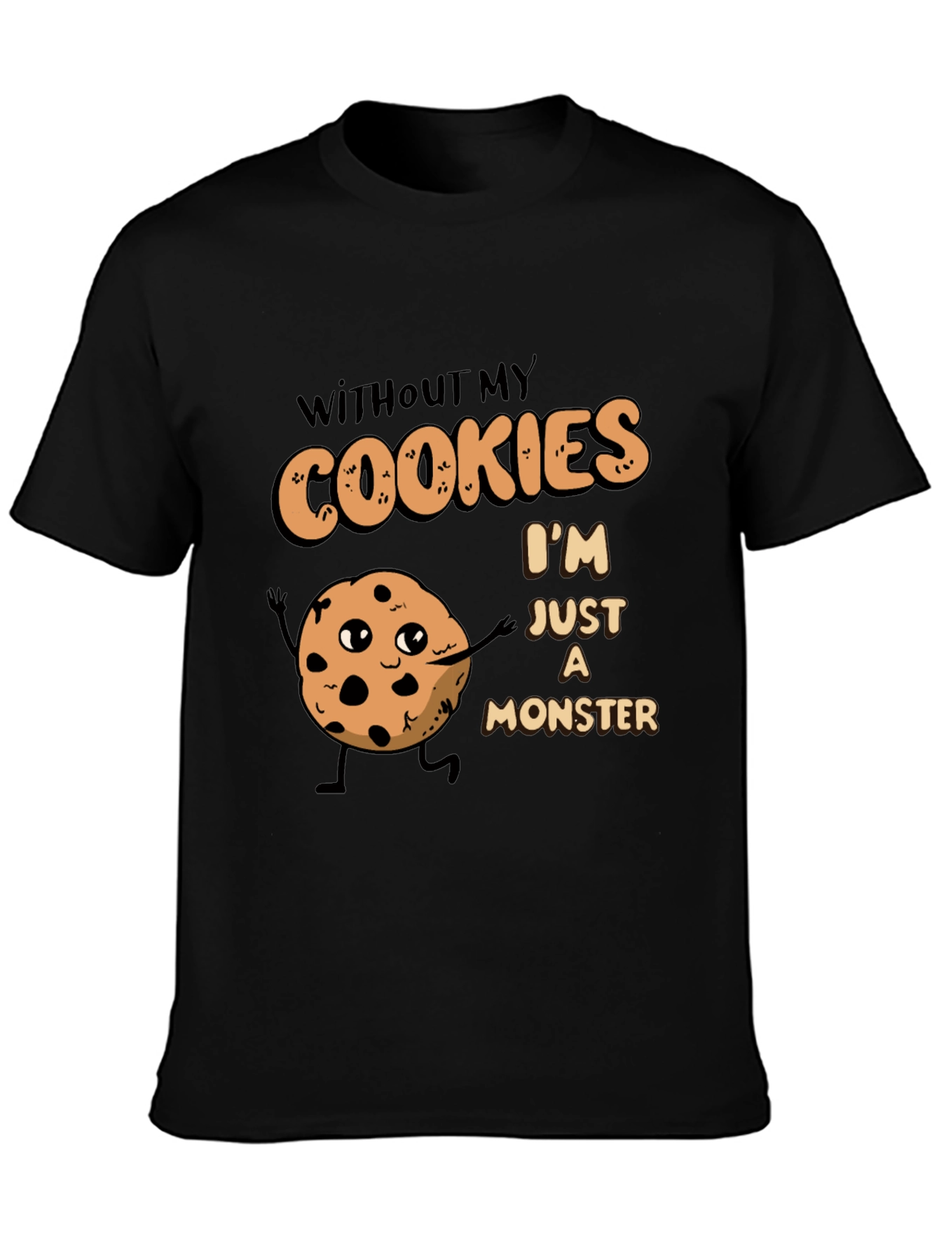 Funny Cookie Monster T-Shirt - Novelty Graphic Tee