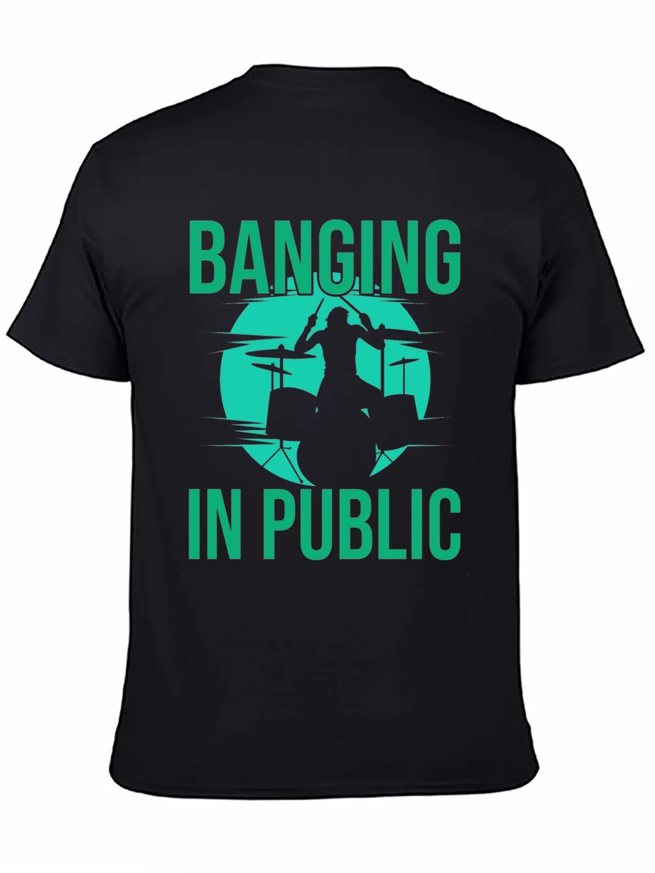 Banging in Public Drummer Graphic Tee - Black