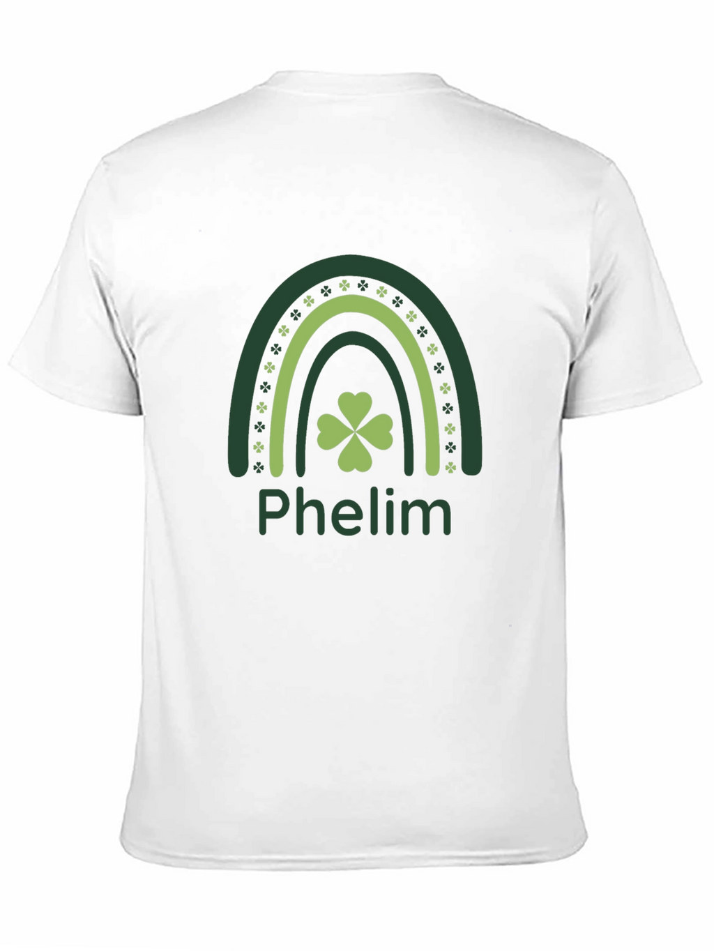St. Patricks Day Phelm Rainbow Clover T-Shirt