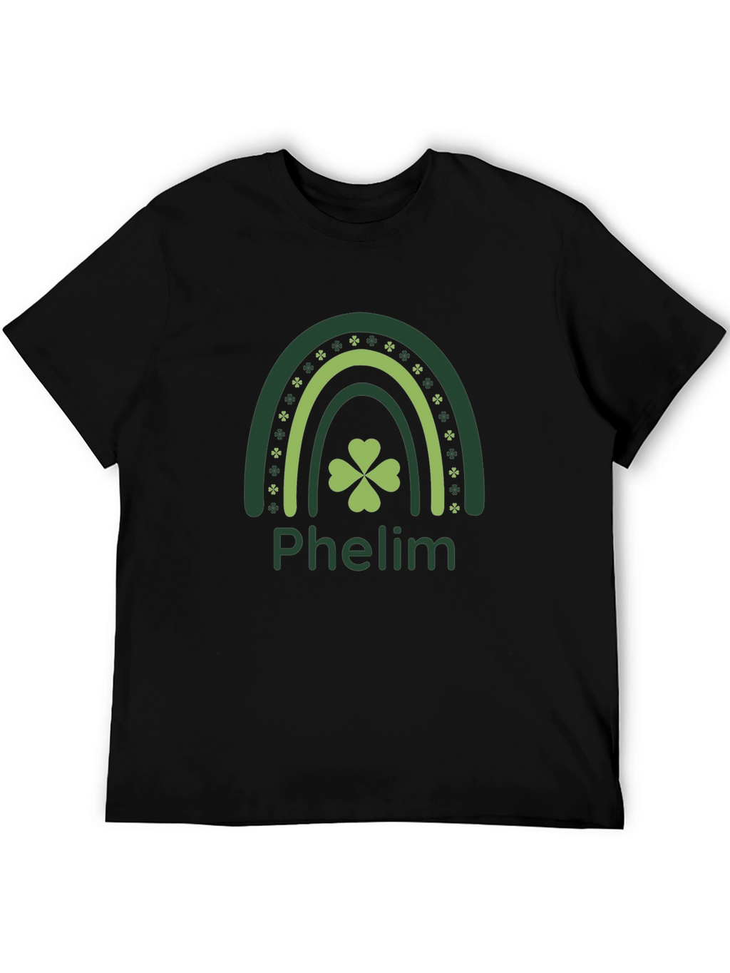 St. Patricks Day Phelm Rainbow Clover T-Shirt
