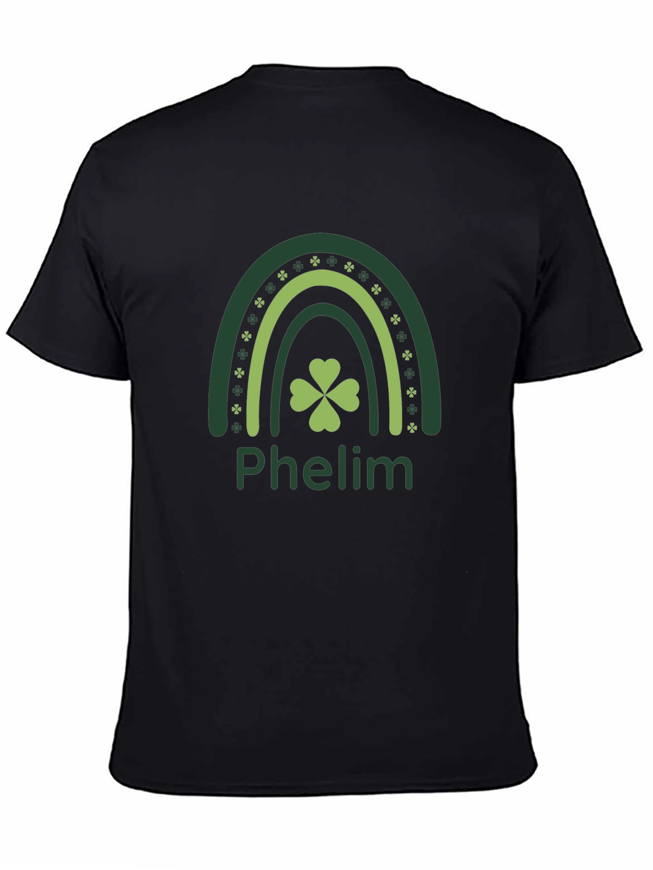 St. Patricks Day Phelm Rainbow Clover T-Shirt