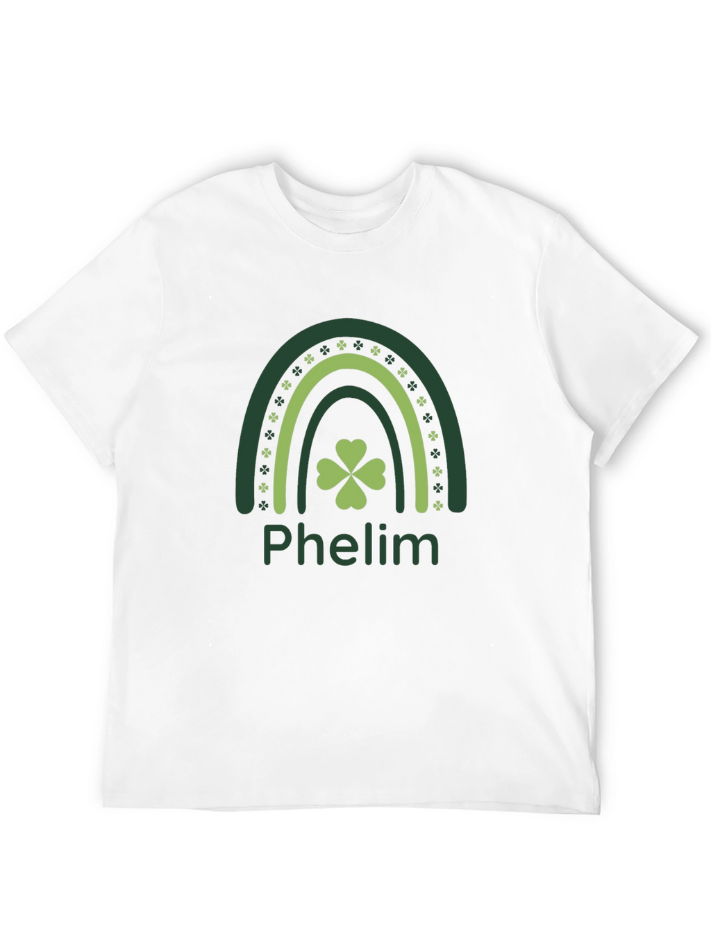 St. Patricks Day Phelm Rainbow Clover T-Shirt