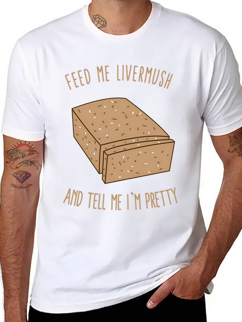 Feed Me Livermush T-Shirt Funny Foodie Tee