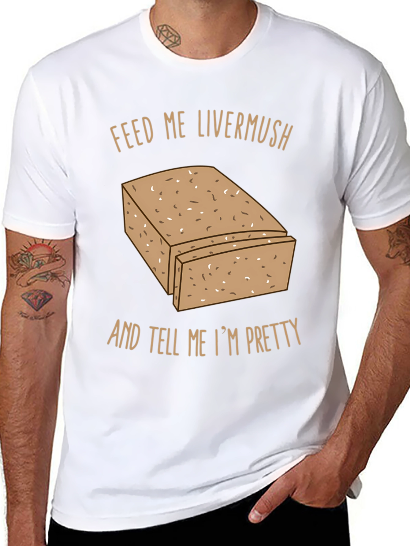 Feed Me Livermush T-Shirt Funny Foodie Tee