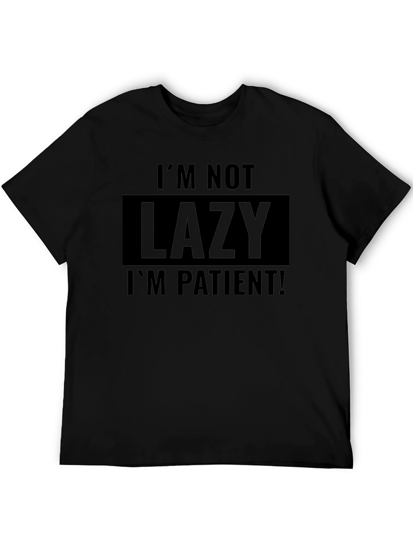 Funny Sarcastic Patient Black T-Shirt