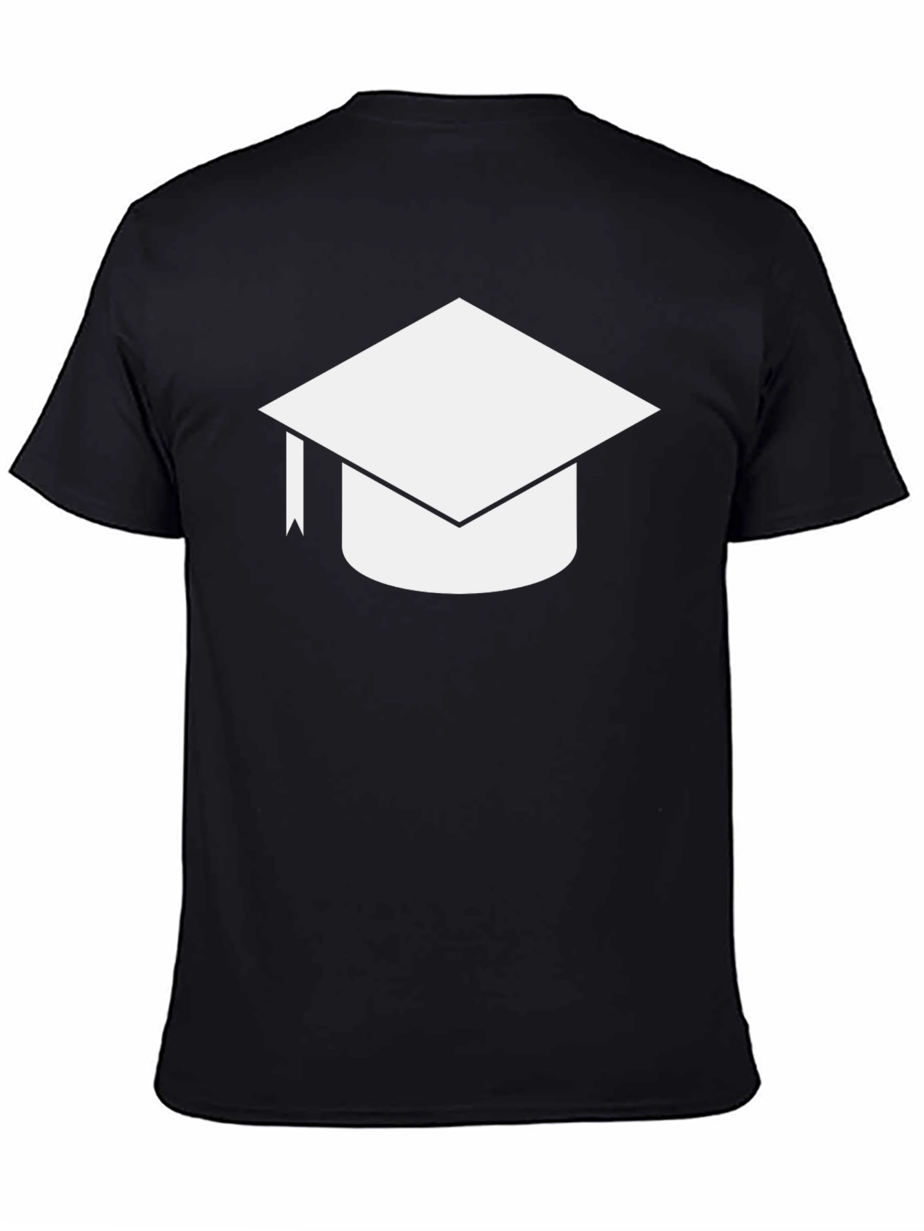 Graduation Cap Graphic Black T-Shirt