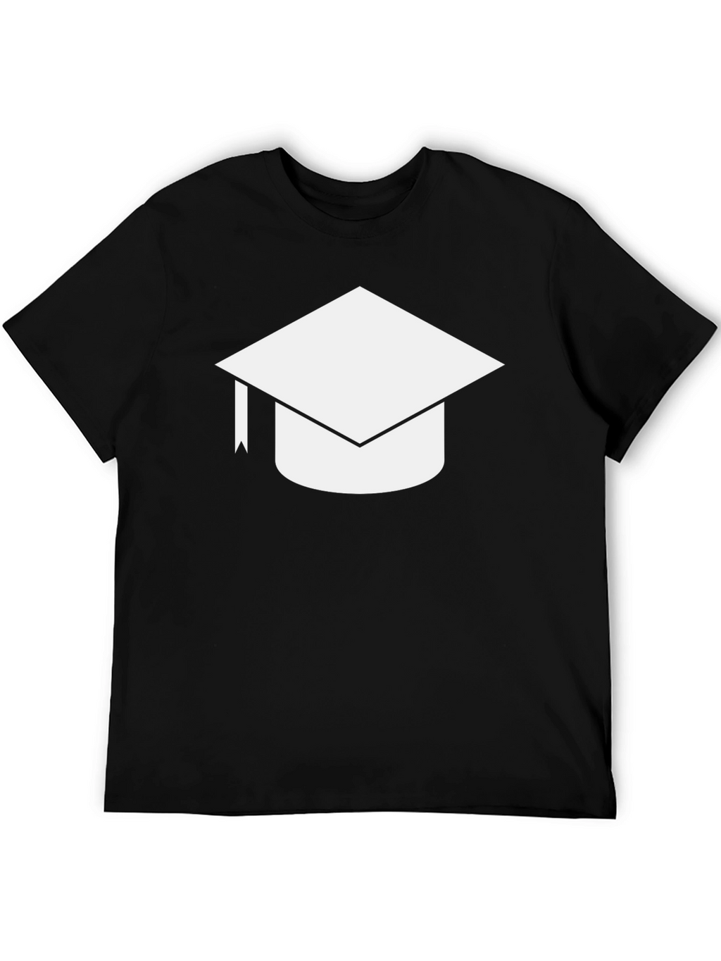 Graduation Cap Graphic Black T-Shirt