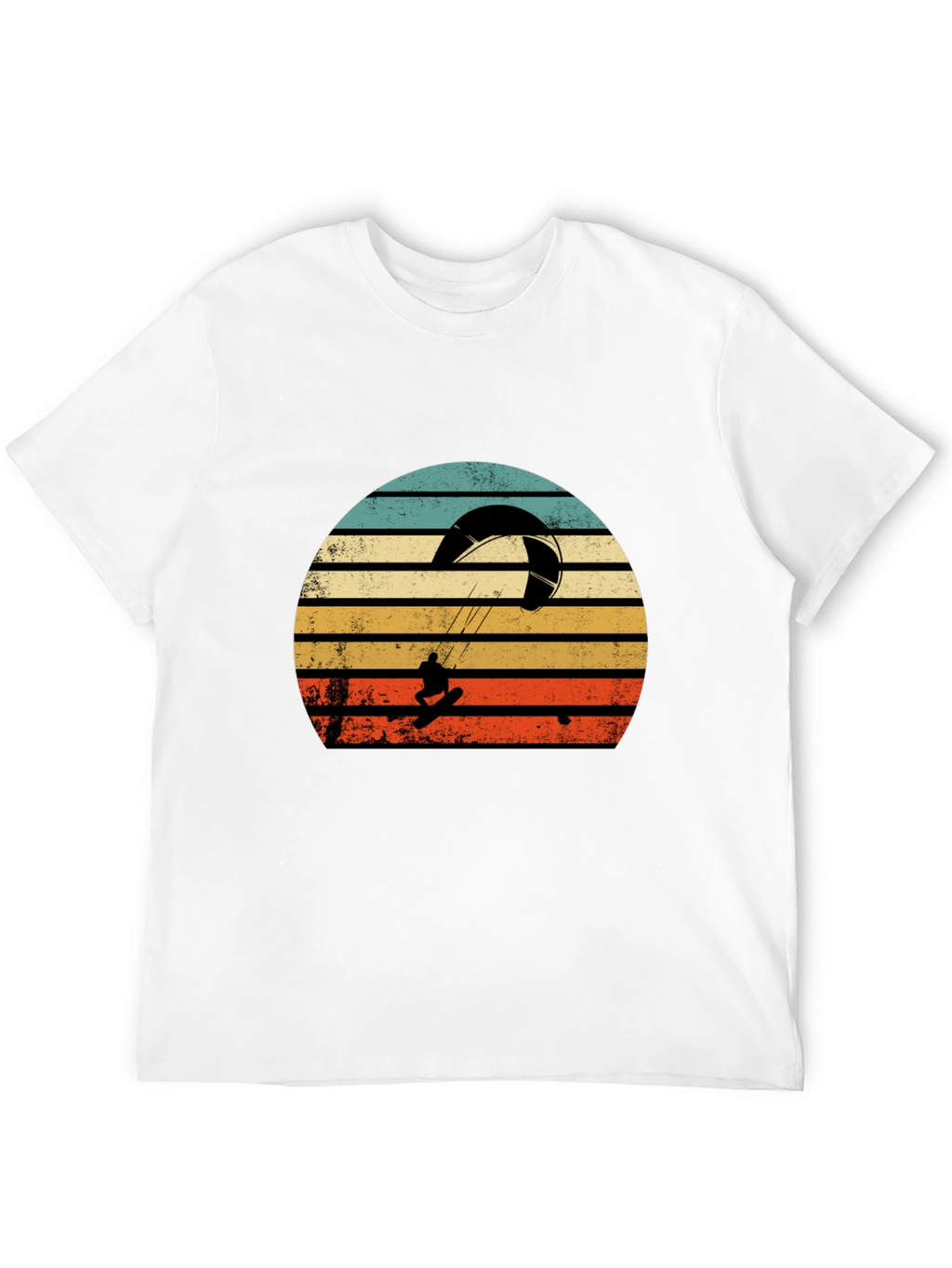 Retro Kiteboarding T-Shirt - Sunset Graphic Tee