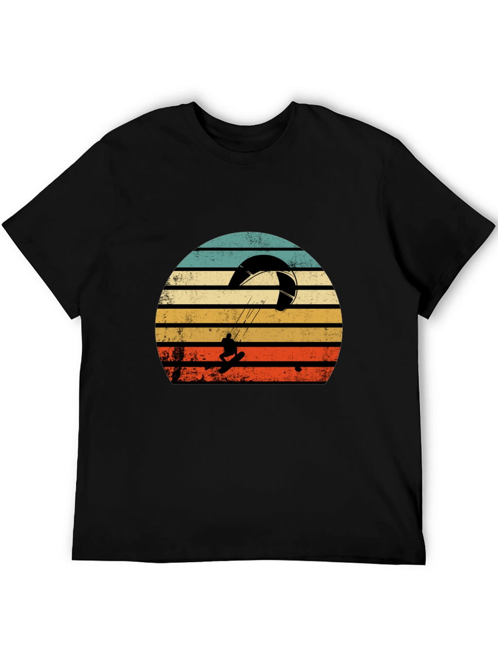 Retro Kiteboarding T-Shirt - Sunset Graphic Tee