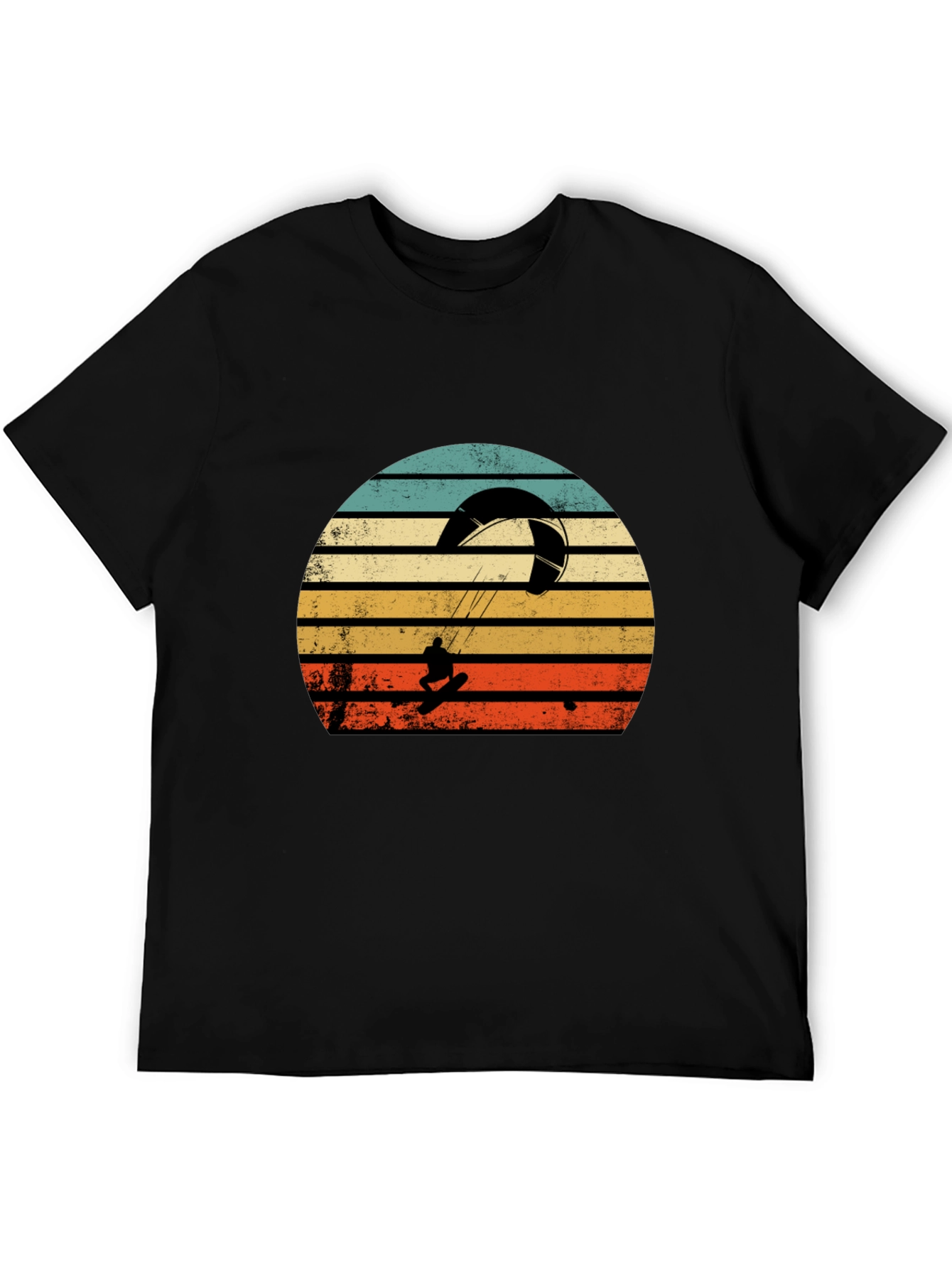 Retro Kiteboarding T-Shirt - Sunset Graphic Tee