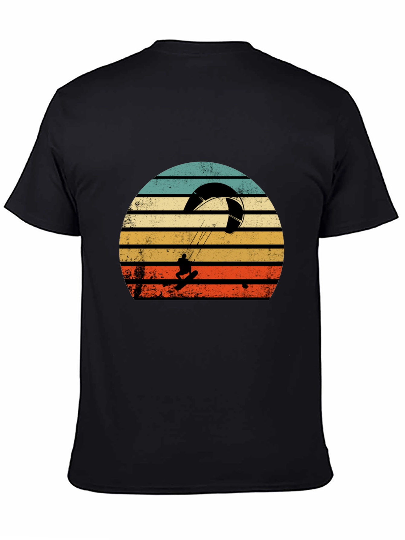 Retro Kiteboarding T-Shirt - Sunset Graphic Tee