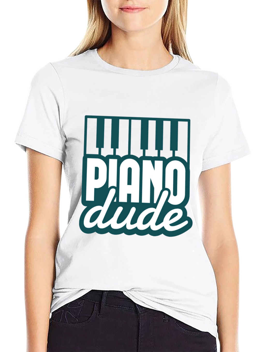 Piano Dude Black Graphic Tee