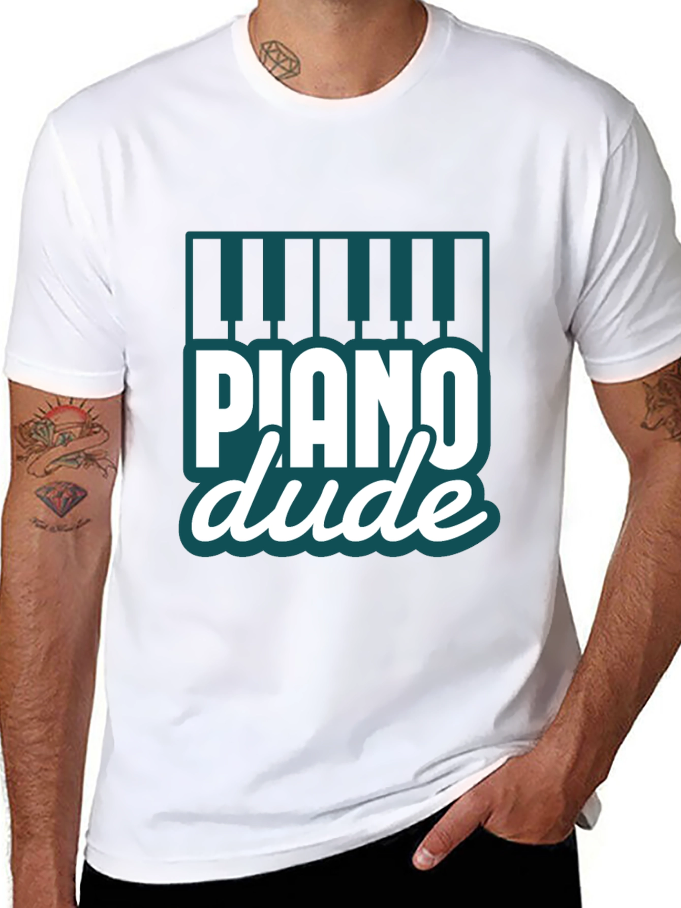 Piano Dude Black Graphic Tee