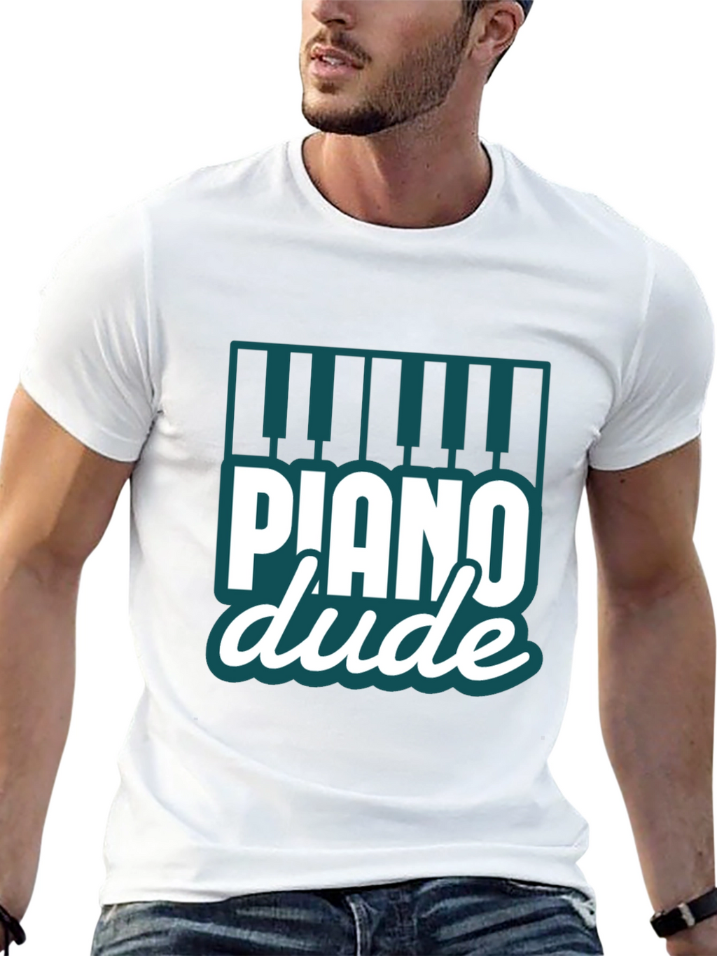 Piano Dude Black Graphic Tee