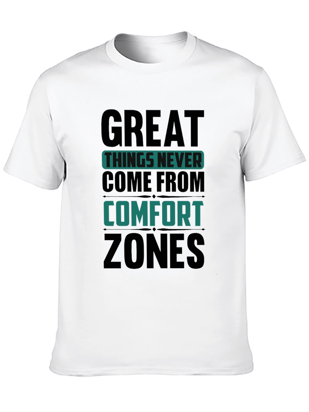 Motivational Graphic T-Shirt - Comfort Zone Black Tee