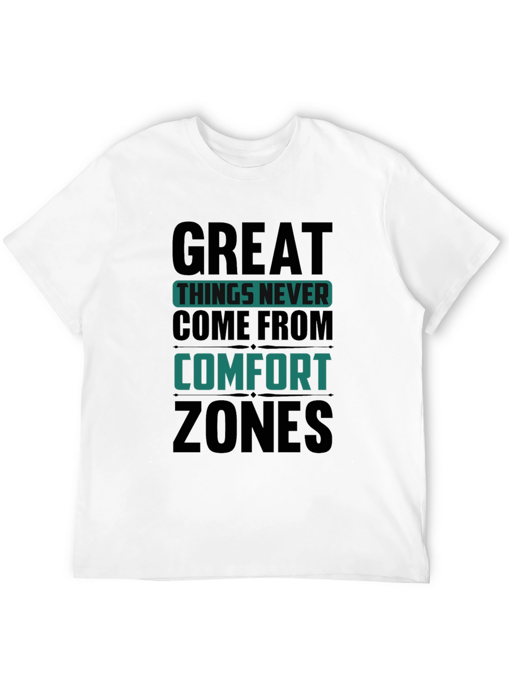 Motivational Graphic T-Shirt - Comfort Zone Black Tee