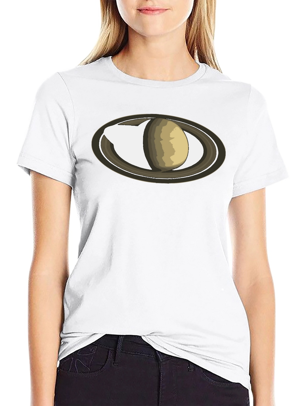 Saturn Graphic Black T-Shirt