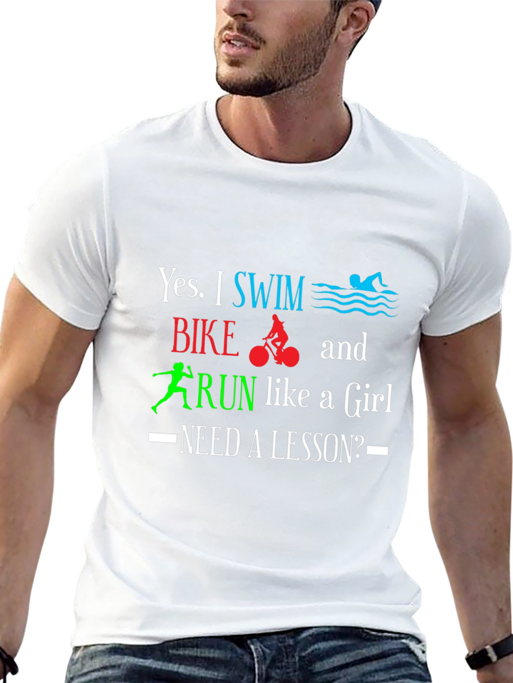 Swim Bike Run Like a Girl T-Shirt