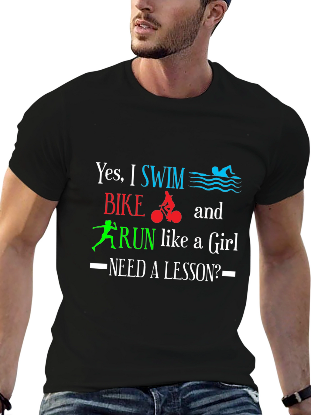 Swim Bike Run Like a Girl T-Shirt