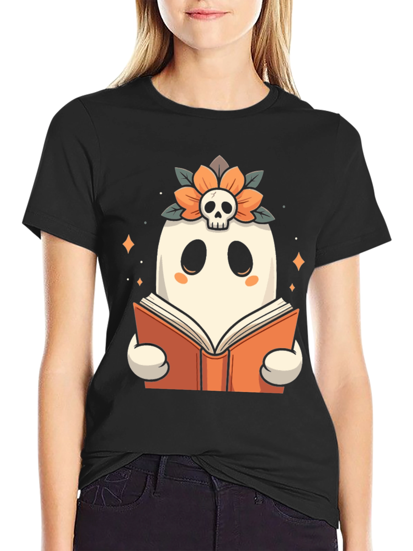 Ghost Reader T-Shirt: Spooky Season Style