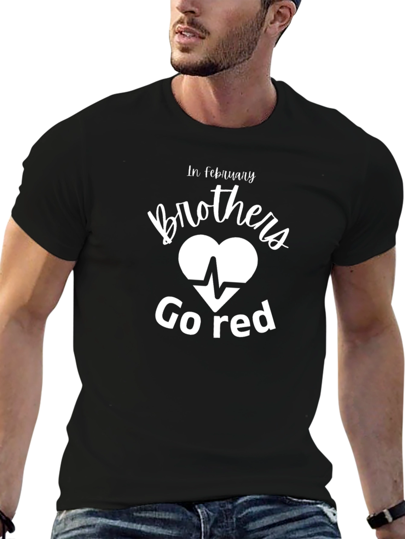 February Brothers Heart Go Red T-Shirt