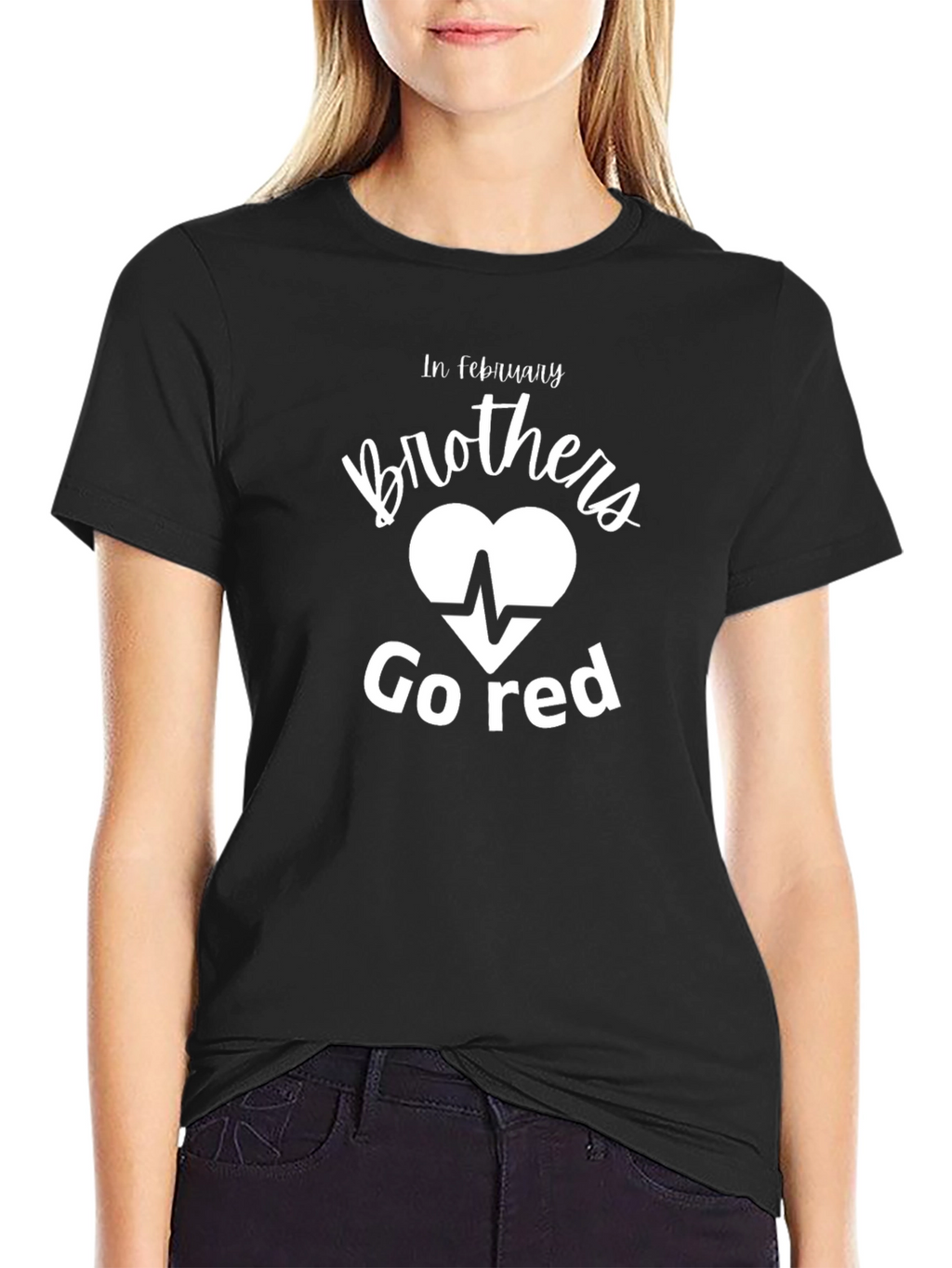 February Brothers Heart Go Red T-Shirt