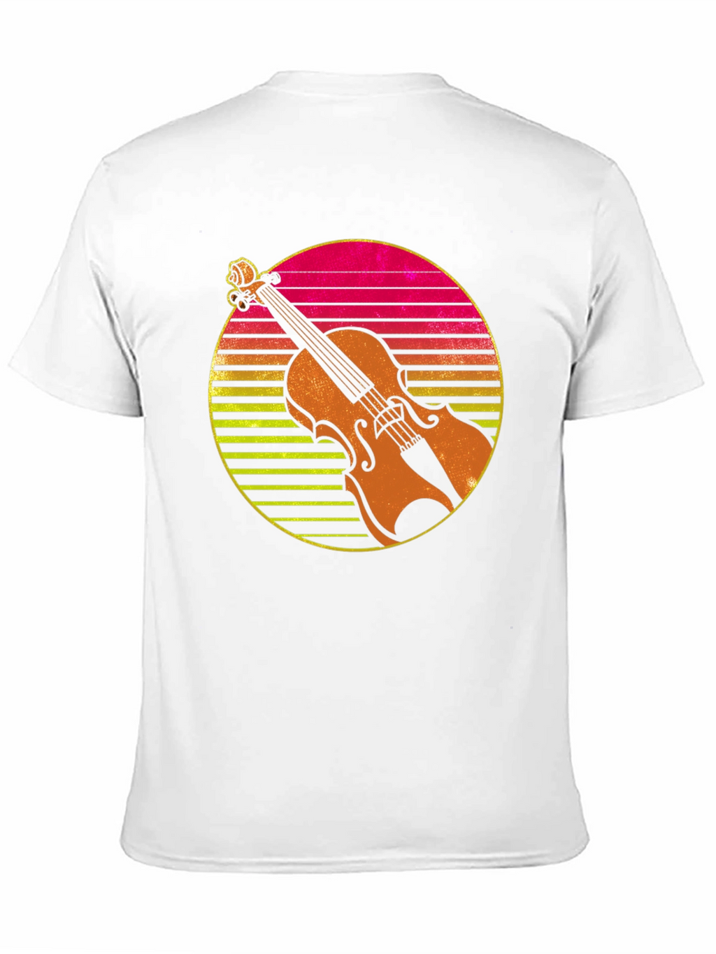 Retro Violin Sunset Graphic Tee