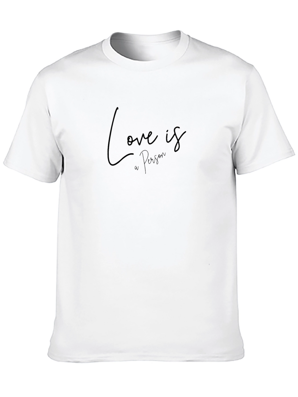 Love Is A Person Black Graphic T-Shirt