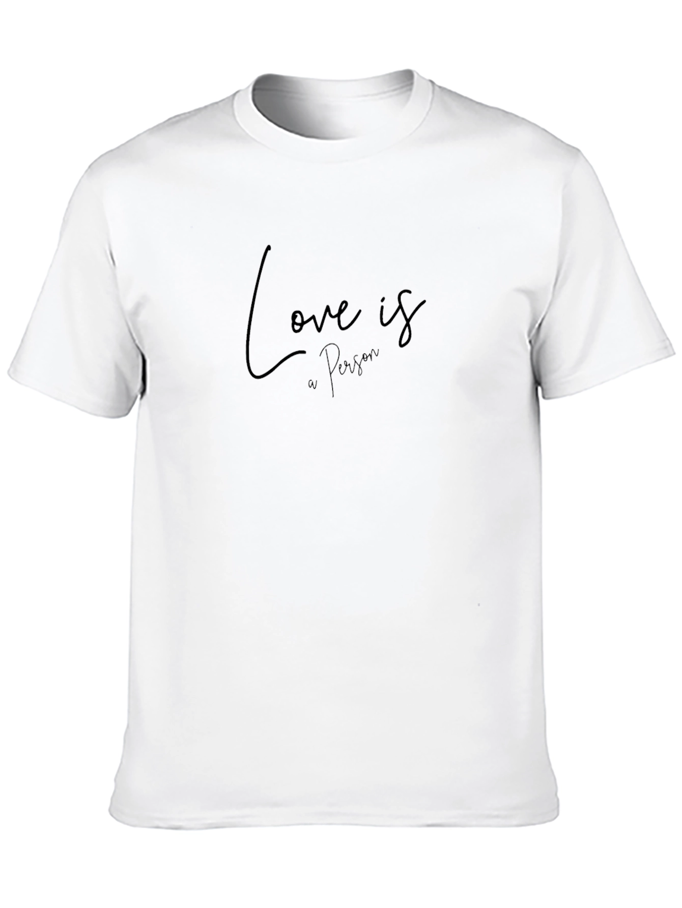 Love Is A Person Black Graphic T-Shirt