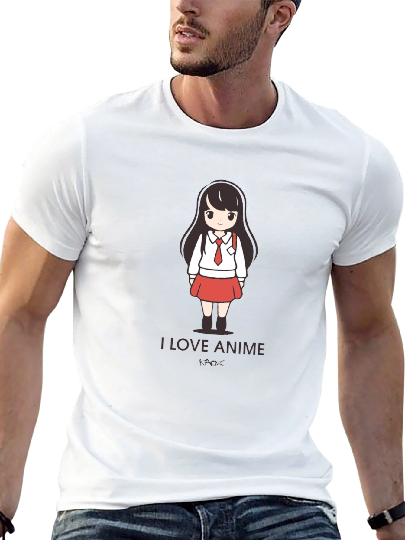 I Love Anime Black T-Shirt