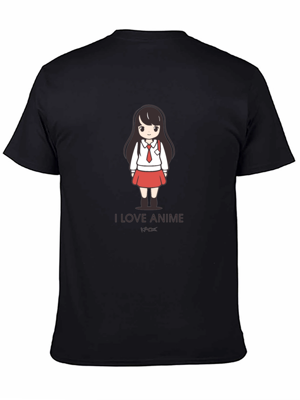 I Love Anime Black T-Shirt