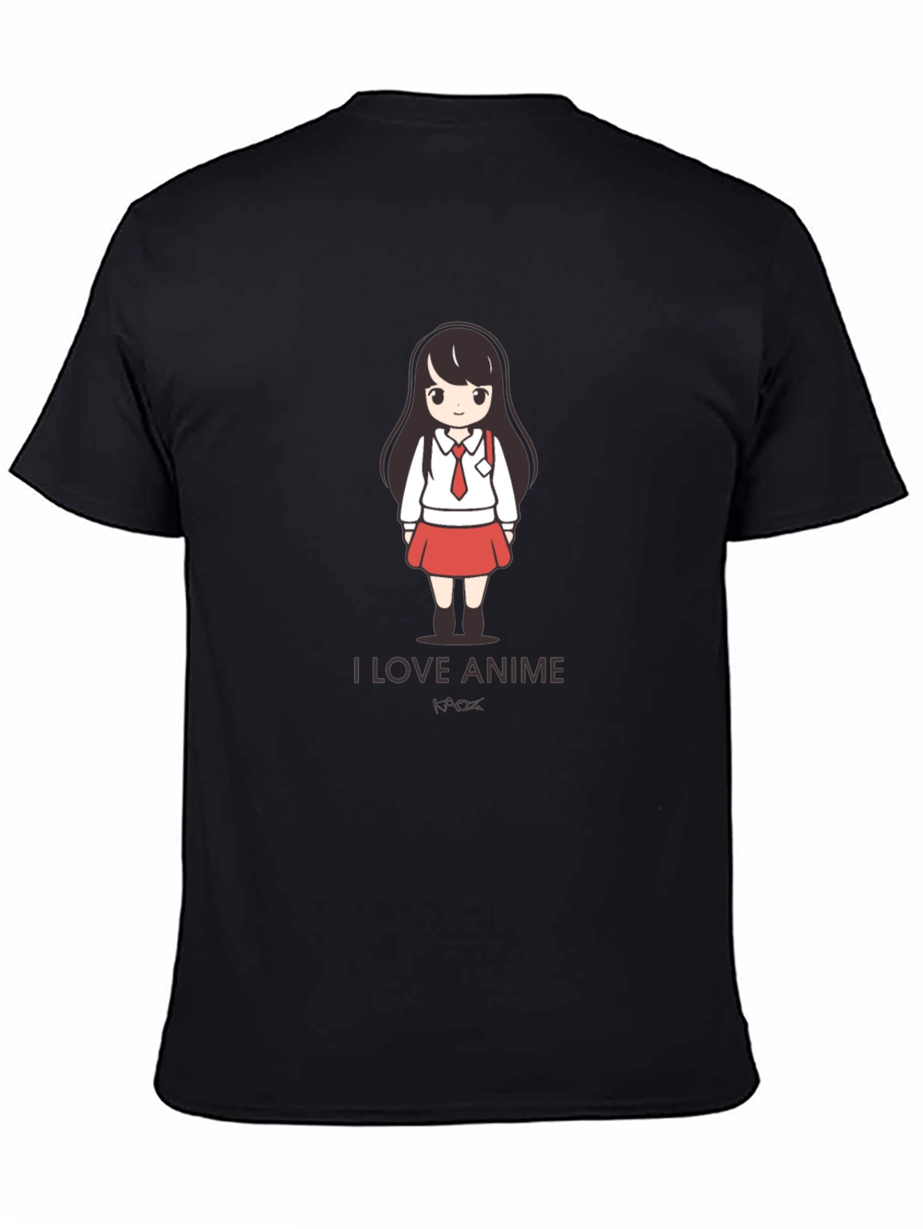I Love Anime Black T-Shirt