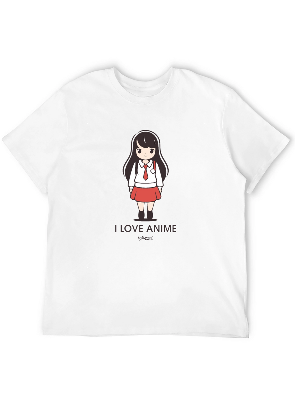 I Love Anime Black T-Shirt