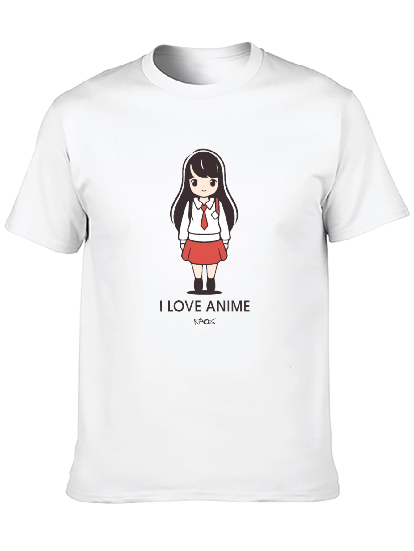 I Love Anime Black T-Shirt