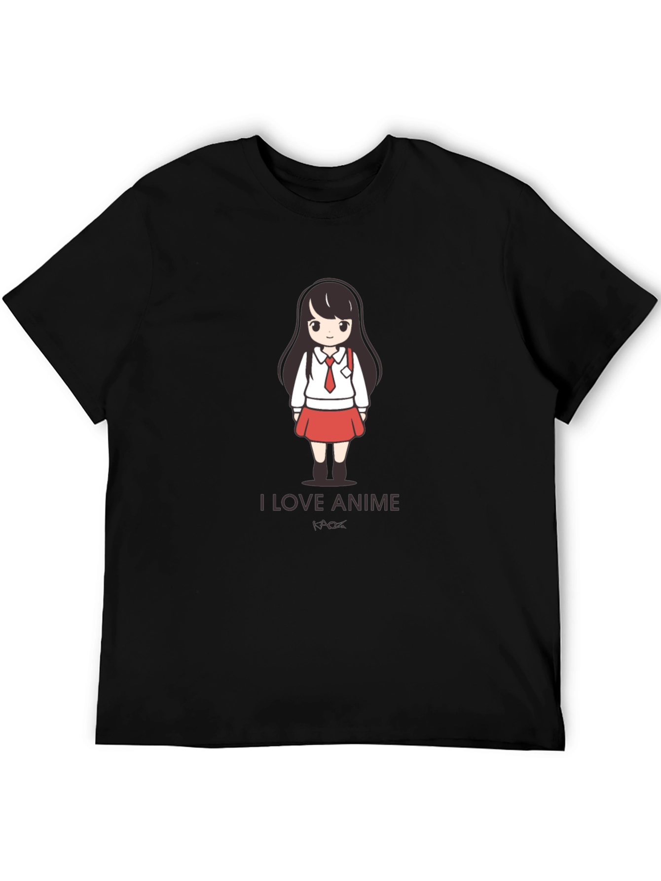 I Love Anime Black T-Shirt