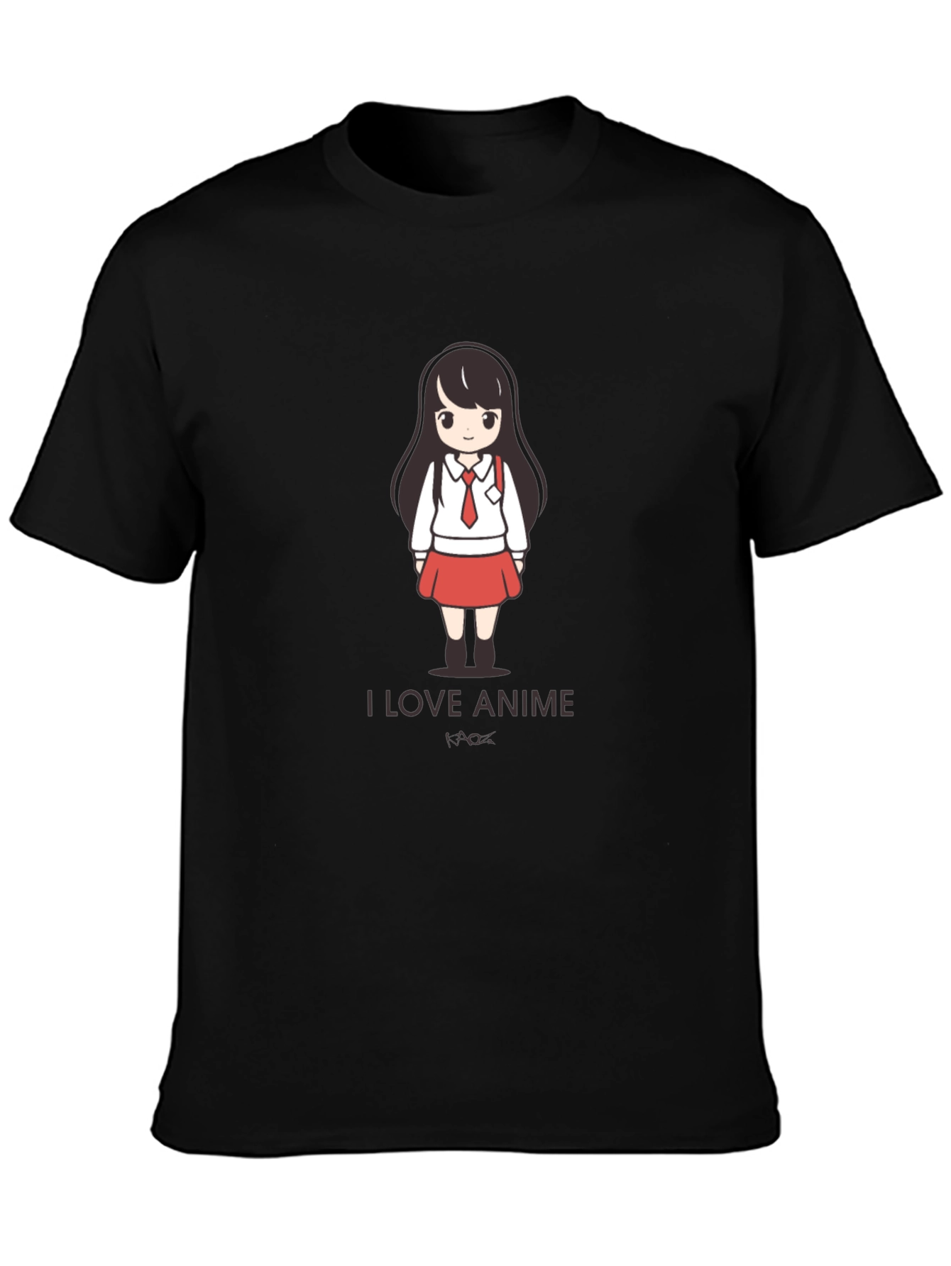 I Love Anime Black T-Shirt