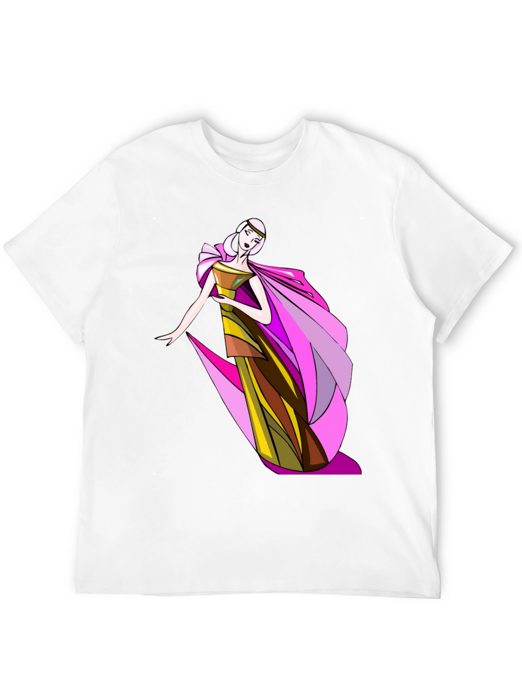Elegant Woman Graphic Tee - Stylish Black T-Shirt
