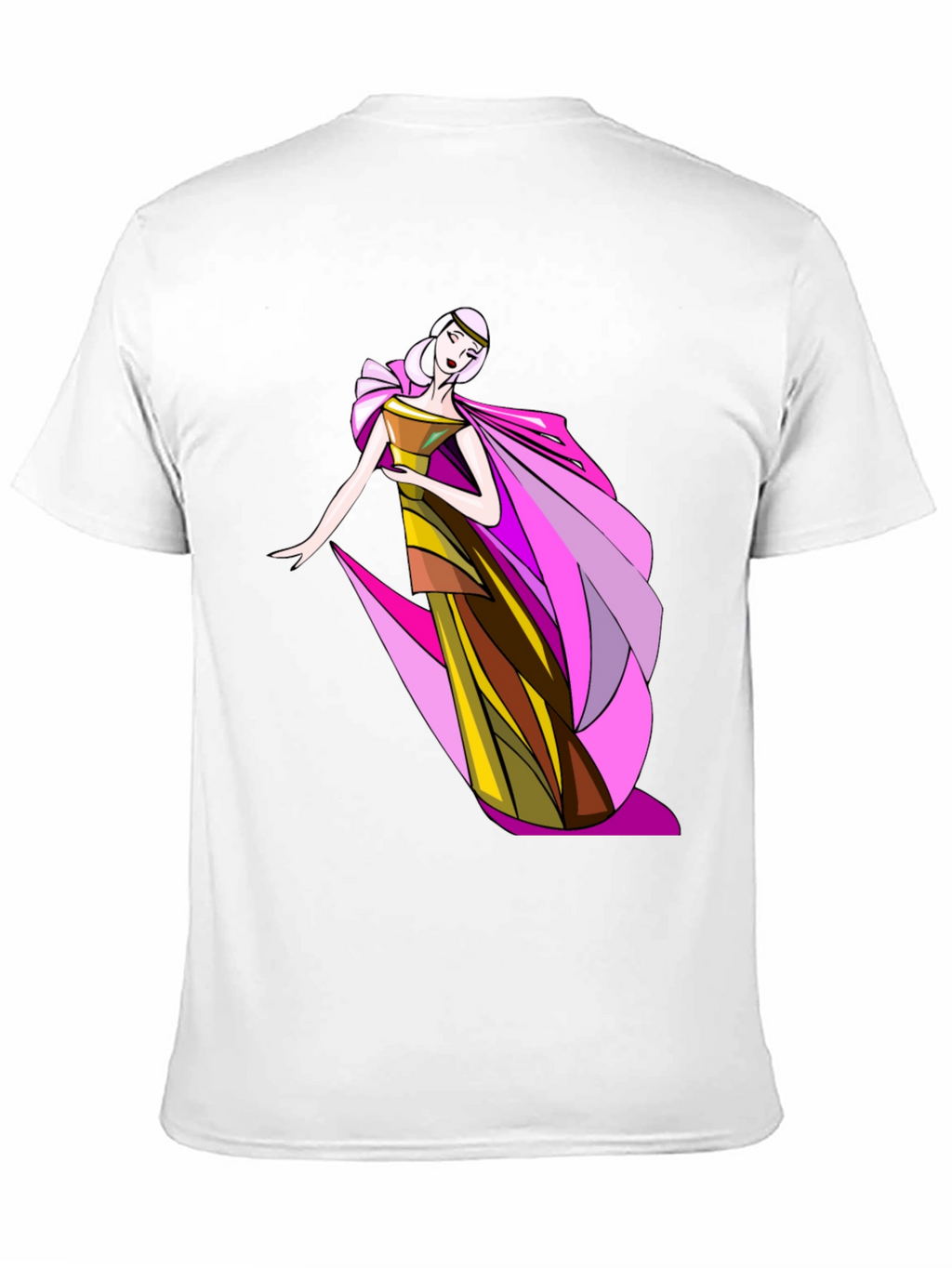 Elegant Woman Graphic Tee - Stylish Black T-Shirt