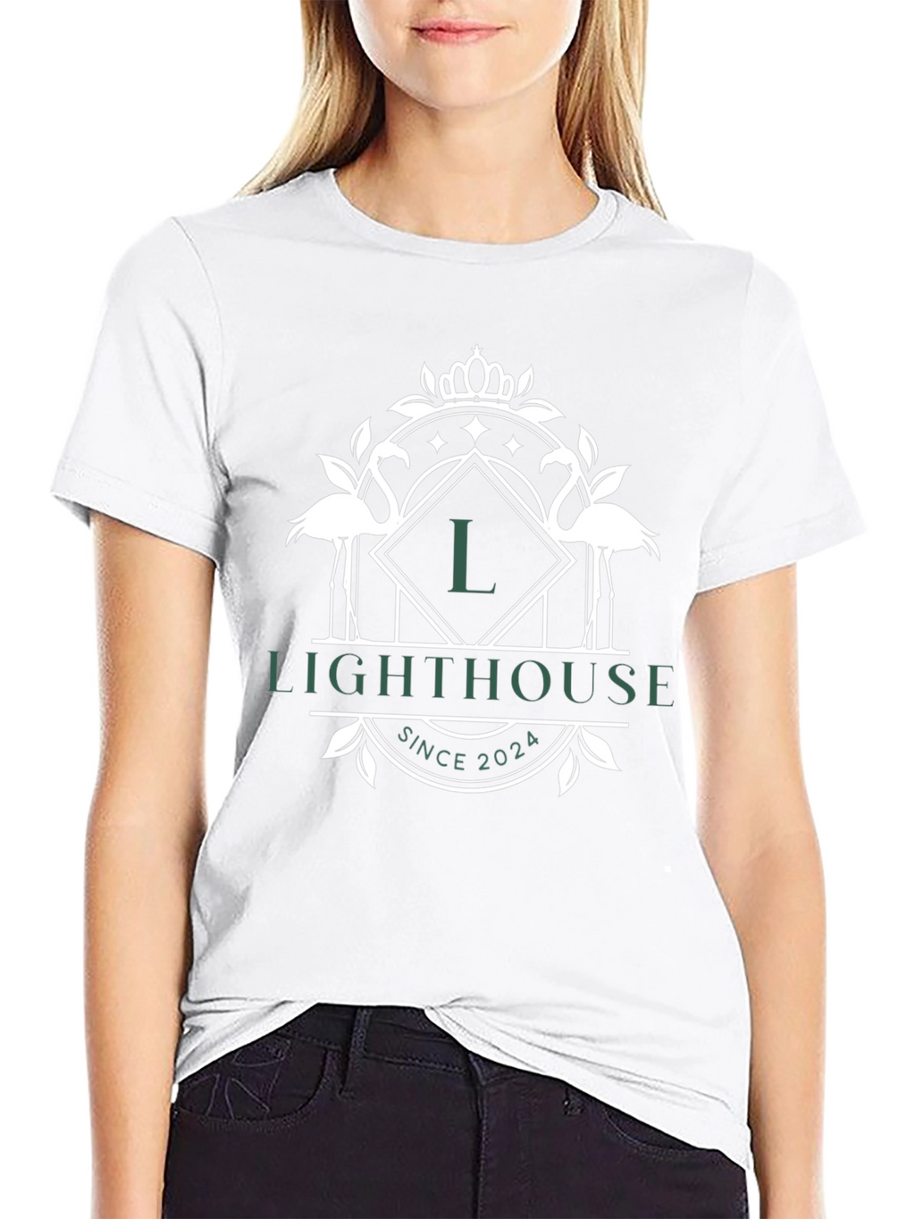 Flamingo Lighthouse Graphic Tee - Unisex