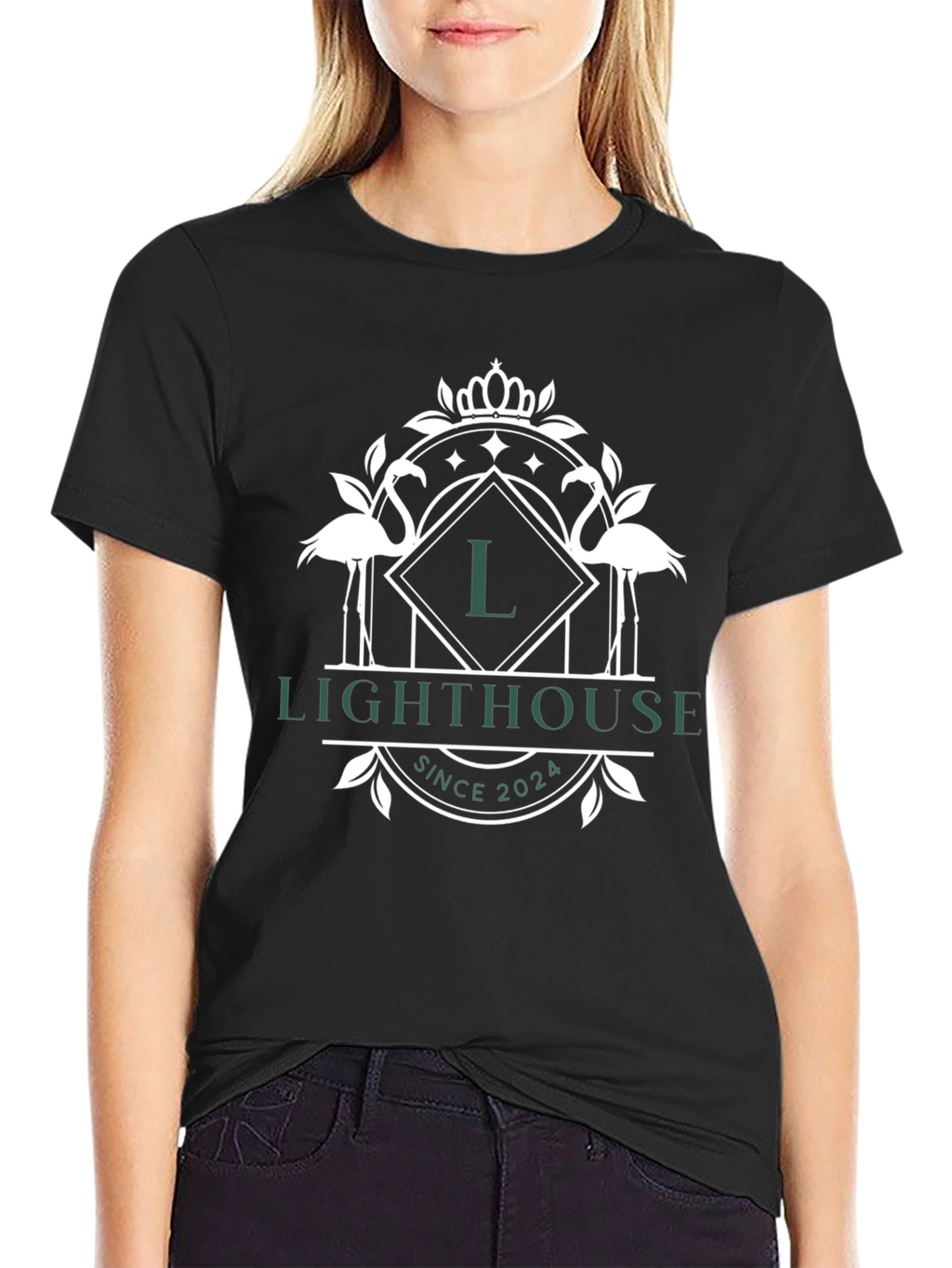 Flamingo Lighthouse Graphic Tee - Unisex