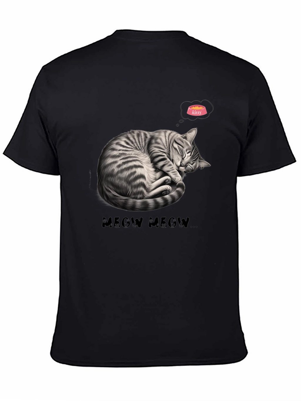 Cute Cat Nap Graphic Tee - Meow Meow T-Shirt