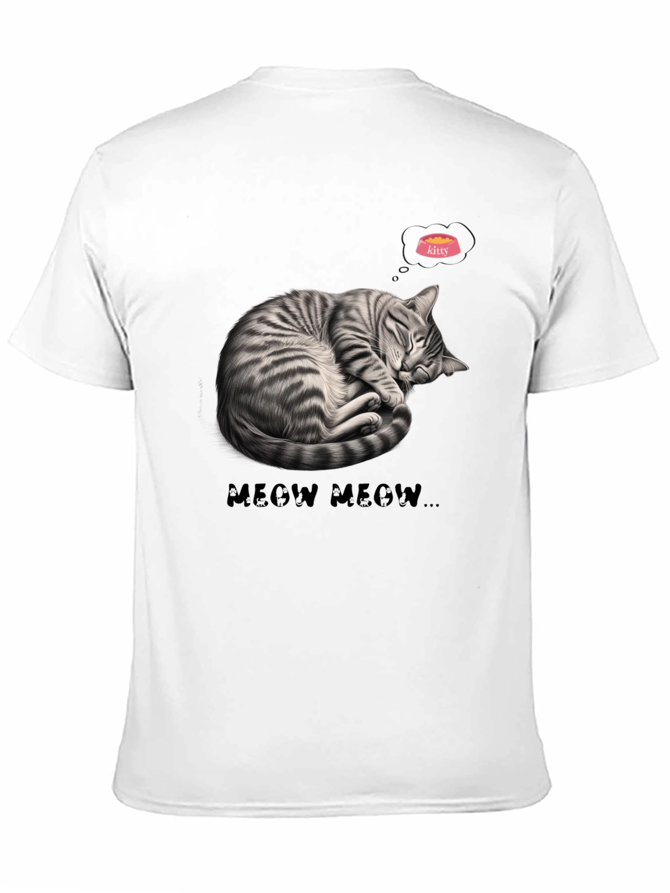 Cute Cat Nap Graphic Tee - Meow Meow T-Shirt