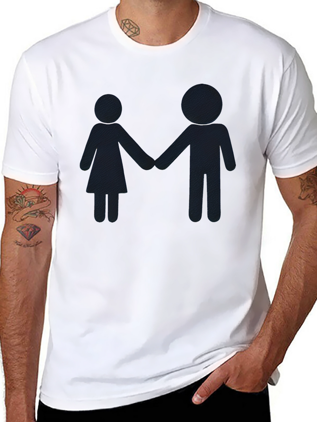 Couple Silhouette Black T-Shirt